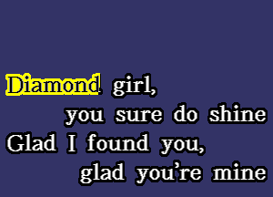 mm

you sure do shine

Glad I found you,
glad yodre mine