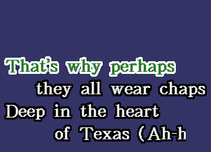 mm..-

they all wear chaps

Deep in the heart
of Texas (Ah-h