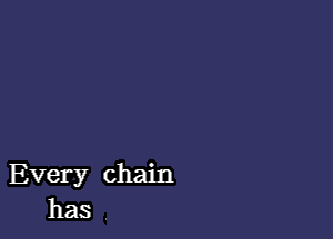 Every chain
has ,