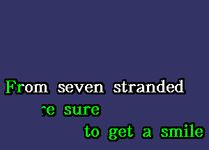 From seven stranded

79 sure
to get a smile