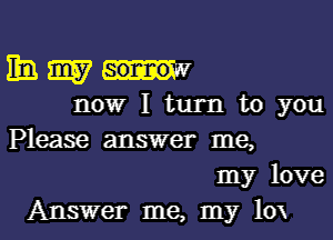 hmm
now I turntoyou

Please answer me,
my love
Answer me, my 101.