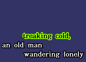 mm

an old man
wandering lonely