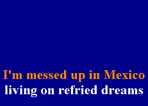 I'm messed up in NIexico
living on refried dreams