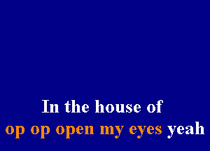 In the house of
0p 0p open my eyes yeah