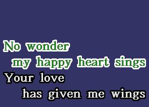 mmmm

Your love
has given me Wings