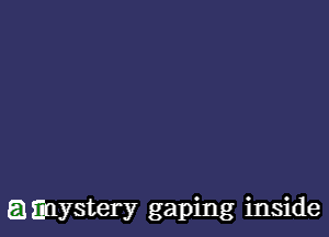 amystery gaping inside