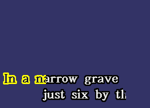 h a marrow grave
just six by th