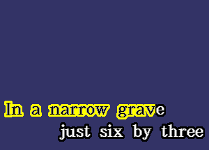 IE (.53 me
just six by three