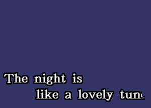 The night is
like a lovely tum