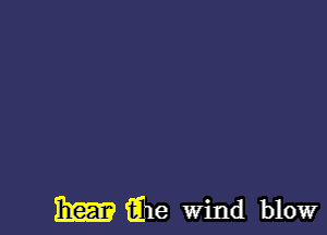 Em E1e Wind blow