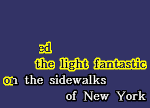 ail
ting mm W
6131 the sidewalks

of New York I