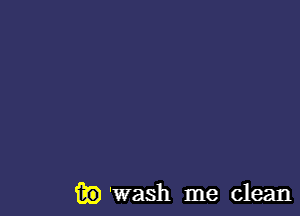 fie 'Wash me clean