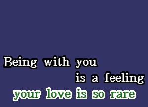 Being with you
is a feeling

Witsm