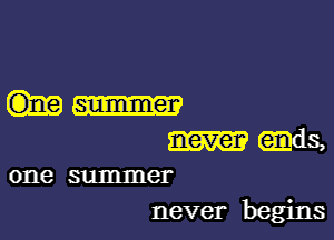 summer

never emds,
one summer

never begins