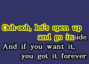 m
En'jmide
And if you want it,
you got it forever