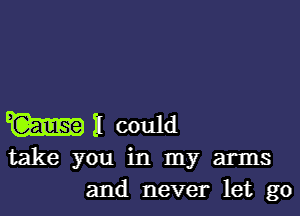 mil could

take you in my arms
and never let go