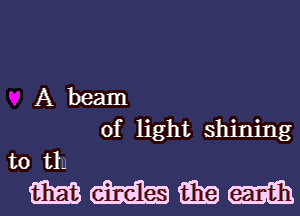 A beam
of light shining
t0 t1-

mmmm