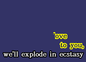 1b
we,ll explode in ecstasy