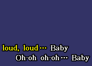 loud, loud' Baby
Oh-oh oh-ohm Baby