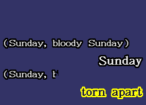 (Sunday, bloody Slmday)

Sunday
(Slmday, t