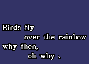 Birds fly

over the rainbow

why then,
011 Why k