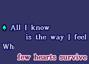 9 All I know
is the way I feel

Wh
wmmm