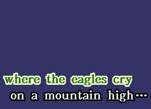 WWW

on a mountain high.