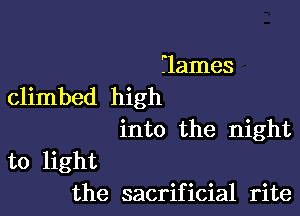 .lames
climbed high

into the night

to light
the sacrificial rite