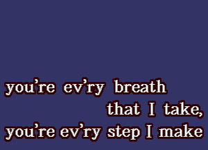 you,re ev ry breath
that I take,
youTe ev ry step I make