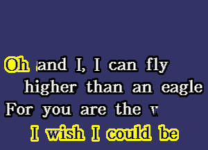 (331 land I, I can fly
higher than an eagle
For you are the 1'

EWEm