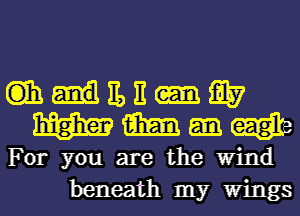 Cih-l-thy
WWW

For you are the Wind
beneath my Wings