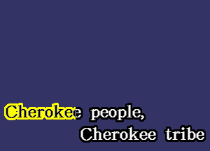 people,
Cherokee tribe