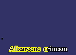 Alizareene arimson