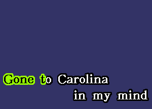 W 80 Carolina

in my mind