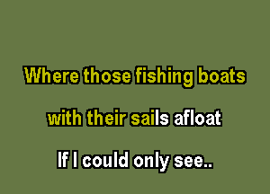 Where those fishing boats

with their sails afloat

If I could only see..