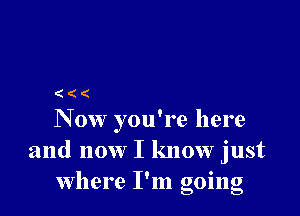 (((

N ow you're here
and now I know just
where I'm going