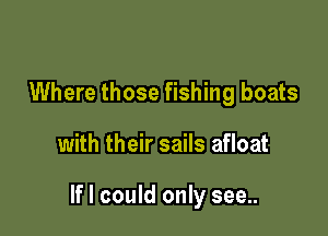 Where those fishing boats

with their sails afloat

If I could only see..