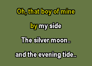Oh, that boy of mine
by my side

The silver moon..

and the evening tide..
