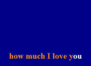 how much I love you