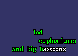 'led
euphoniums
and big bassoons