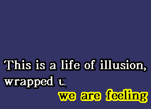 This is a life of illusion,

wrapped L
m