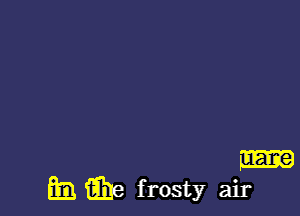 m the frosty air