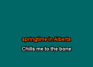 springtime in Alberta

Chills me to the bone