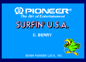 (U) FDIIDNEEW

7715- A)? ofEntertainment

SURFIN' USA.

C. BERRY