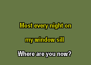 Most every night on

my window sill

Where are you now?