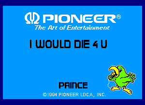 (U) FDIIDNEEW

7715- A)? ofEntertainment

0l99 PIONEER LDCA, INC