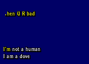 .hen (I R bad

I'm not a human
I am a dove