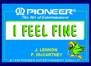 d1, LENNON
EL McCARTNEY

01895 PIONEER ENTERTAINMENT