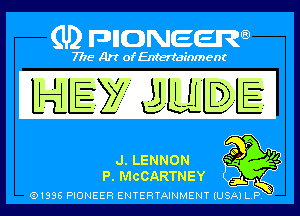 dLLENNON 3 3 9!
ELMccARTNEY

01895 PIONEER ENTERTAINMENT (USA P h?