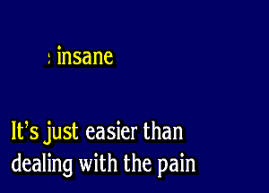 tinsane

lfsjusteaskrthan
dealing with the pain